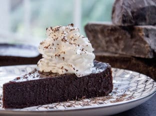 Flourless Chocolate Cake with just 4 ingredients and 5 minutes of prep time. Perfect for Passover, Easter or anytime you want the richest, easiest cake.