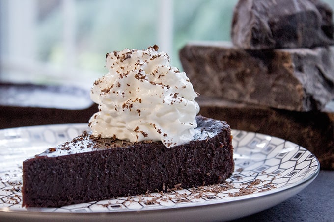 Flourless Chocolate Cake with just 4 ingredients and 5 minutes of prep time. Perfect for Passover, Easter or anytime you want the richest, easiest cake.