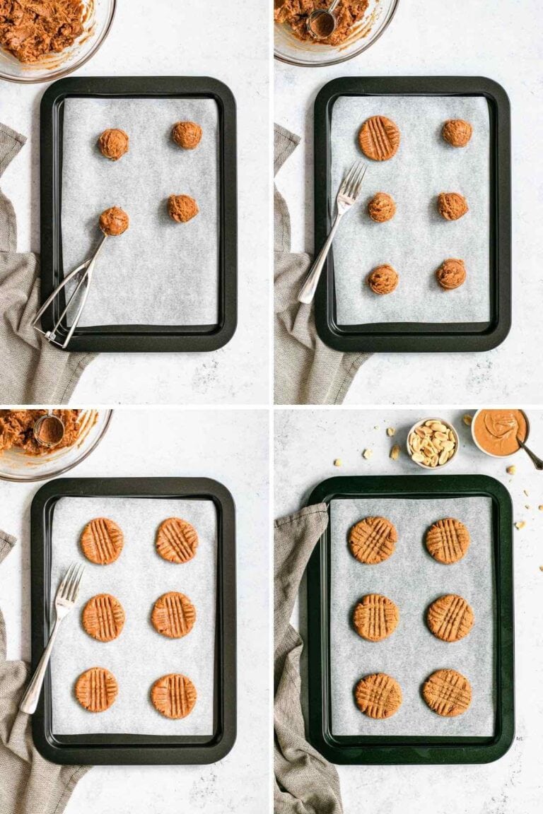 Flourless Peanut Butter Cookies (4 Ingredients, GF) Dinner, then Dessert