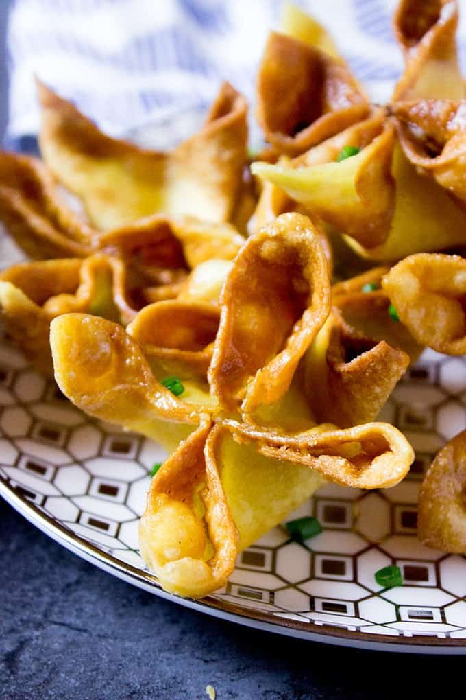 Panda Express Cream Cheese Wontons on platter