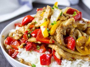 Panda Express Firecracker Chicken Breast with marinated white meat and peppers in a spicy black bean sauce. An authentic recipe from Panda Express!
