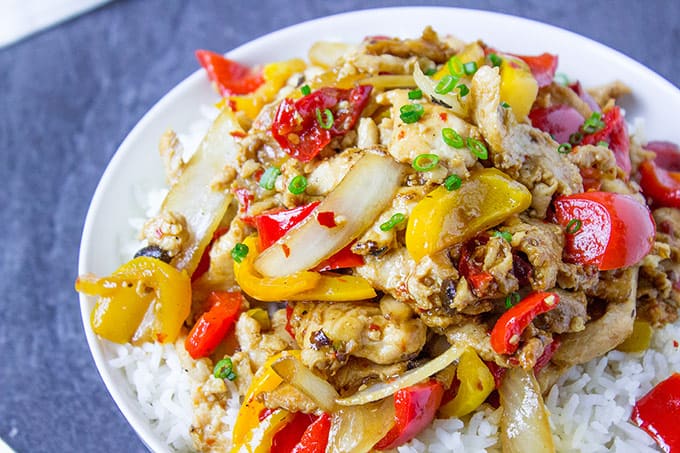 Panda Express Firecracker Chicken Breast with marinated white meat and peppers in a spicy black bean sauce. An authentic recipe from Panda Express!