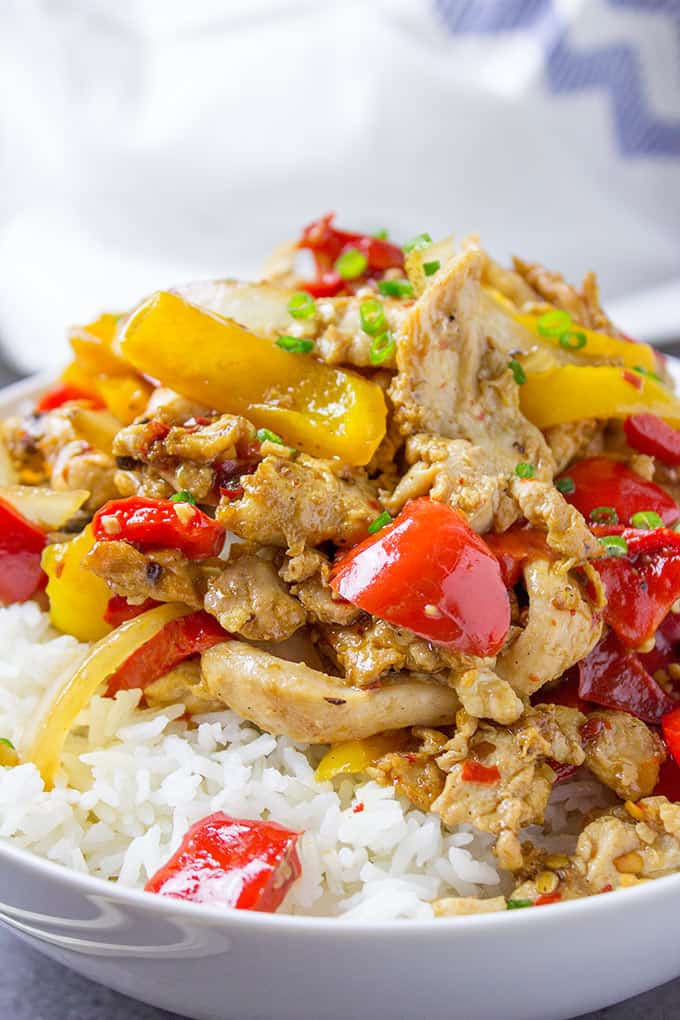 Panda Express Firecracker Chicken Breast with marinated white meat and peppers in a spicy black bean sauce. An authentic recipe from Panda Express!