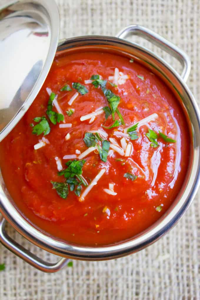 Easy Marinara Sauce {BEST Base Recipe!} | Dinner, then Dessert