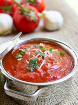 Quick and Easy Marinara Sauce, perfect for your favorite Italian pasta meal. Done in as little as 15 minutes but perfect in 40.