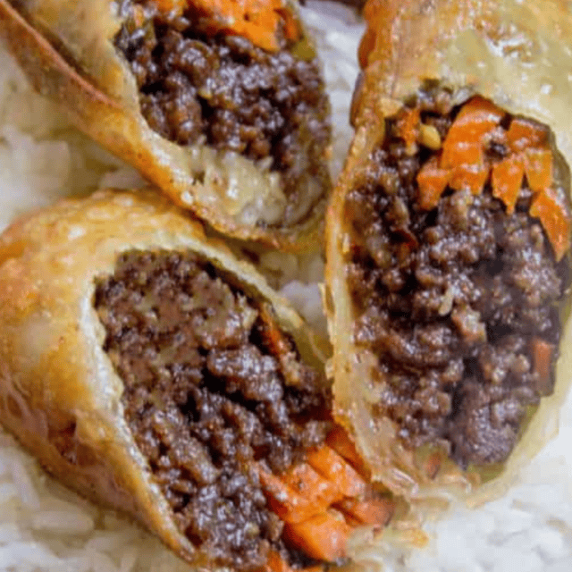 Close up of rolls cut in half
