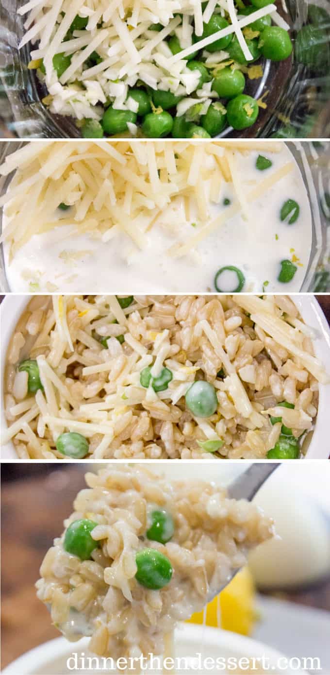 Brown Rice Risotto (One Minute Lunch!) Dinner, then Dessert
