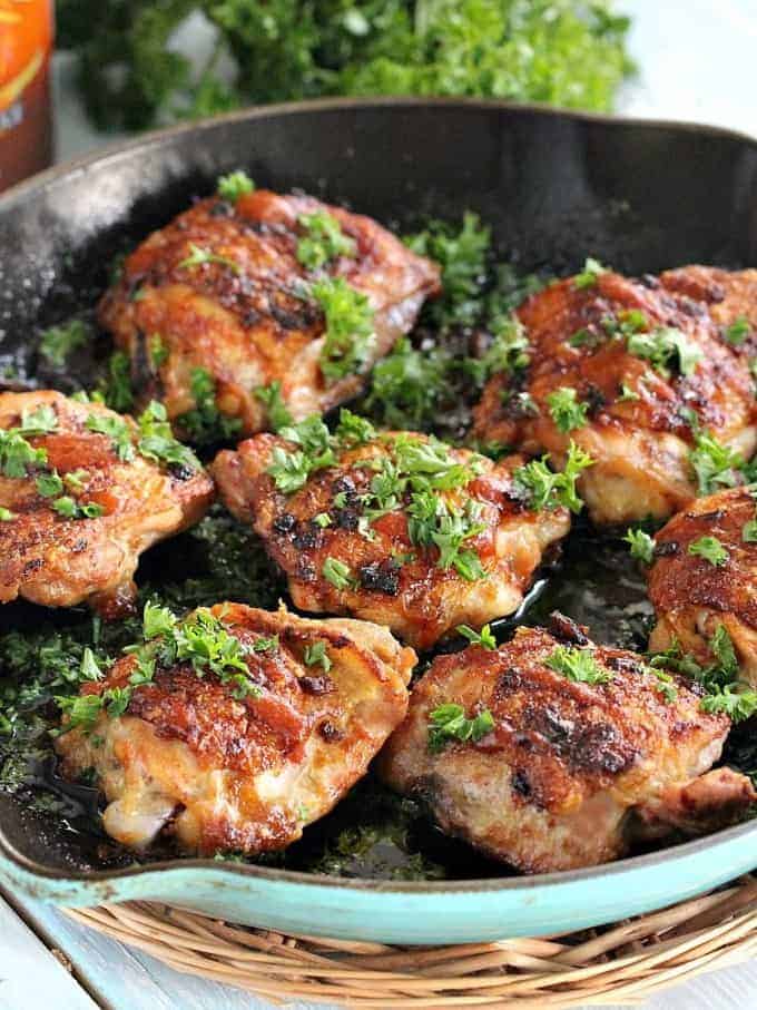 Sriracha Brown Sugar Chicken - Dinner, then Dessert