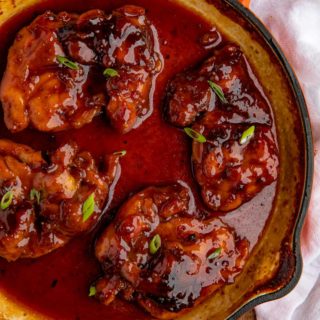 Sriracha Brown Sugar Chicken in Pan