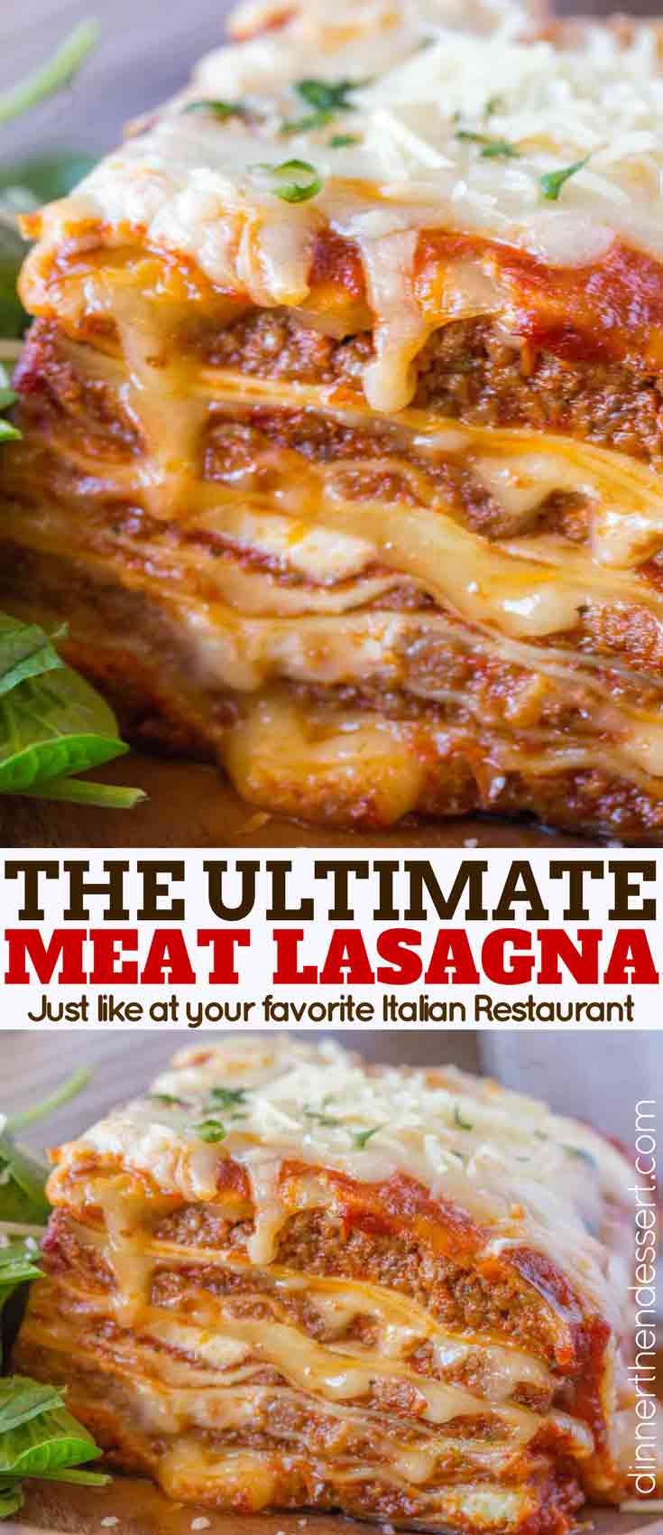 meat lasagna collage of pictures