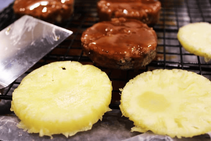 Pineapple and chocolate circles