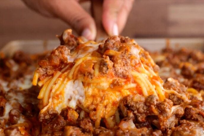 Baked Million Dollar Spaghetti Recipe [VIDEO] - Dinner, Then Dessert