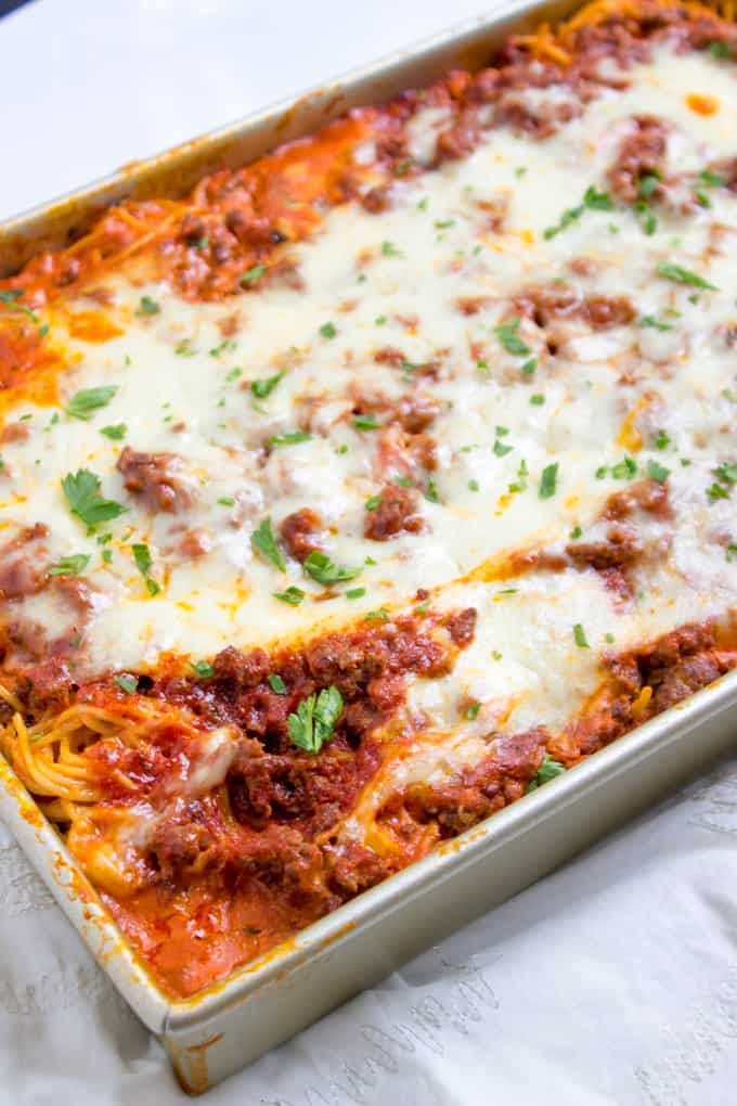 Baked Million Dollar Spaghetti Recipe [VIDEO] - Dinner, then Dessert