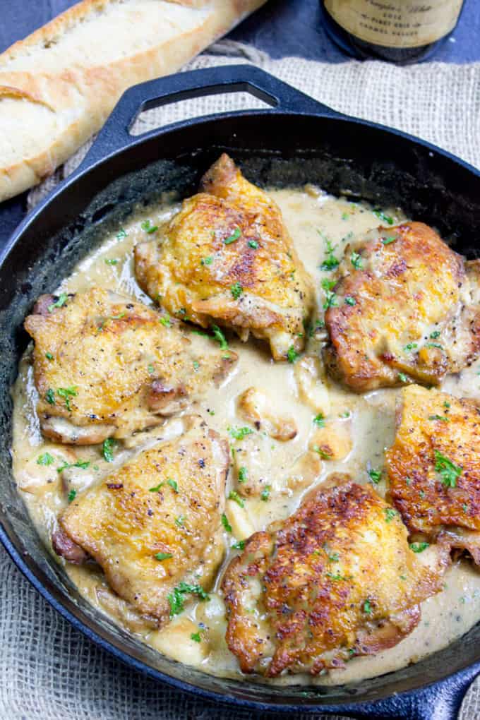 Chicken with 40 Cloves of Garlic sounds overwhelming but instead it is a deliciously mellow garlic with a creamy white wine sauce you'll want every day!