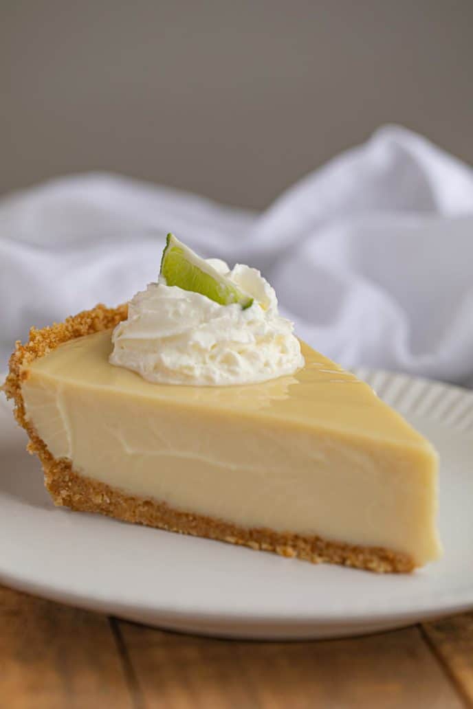 Slice of Key Liume Pie with whipped Cream