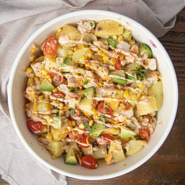 Southwestern Potato Salad in bowl 1x1