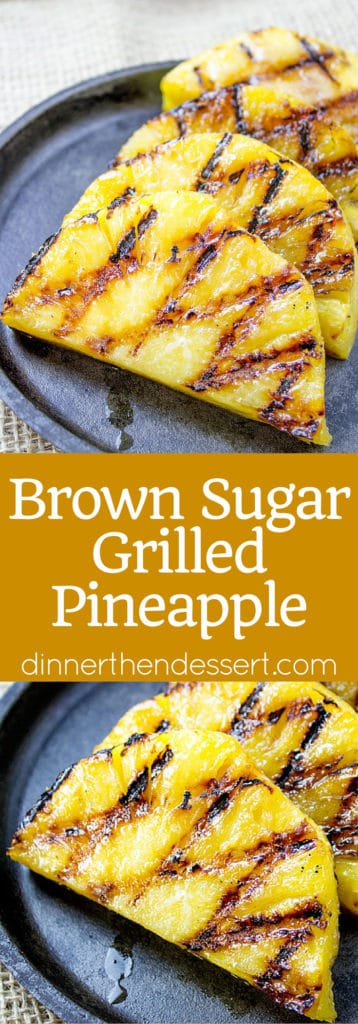 Easy Brown Sugar Grilled Pineapple made in a grill pan is the quintessential side dish to any summer dishes you're making. When grilled the pineapple gets soft, tender and melts in your mouth!