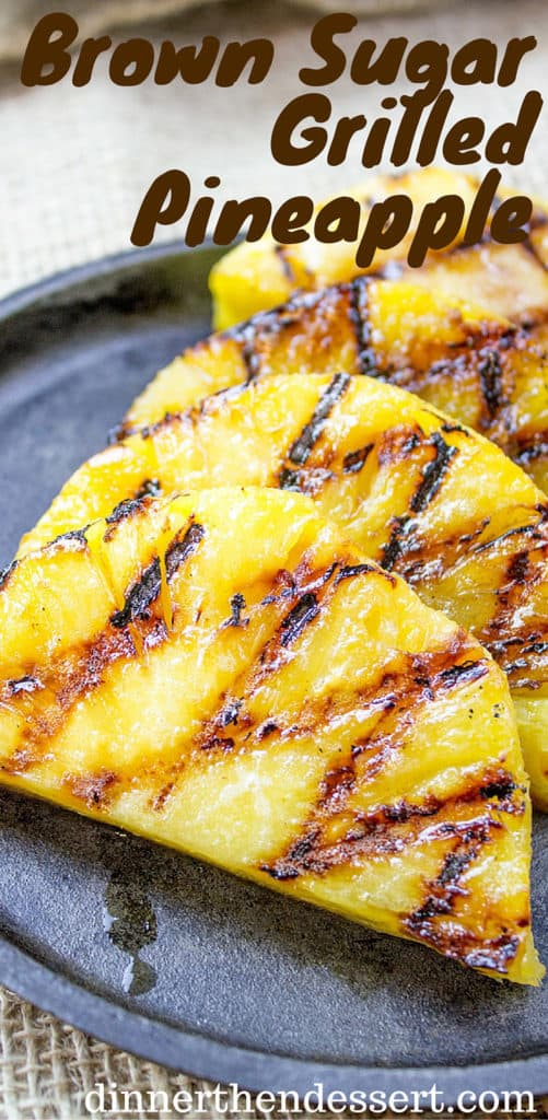 Easy Brown Sugar Grilled Pineapple made in a grill pan is the quintessential side dish to any summer dishes you're making. When grilled the pineapple gets soft, tender and melts in your mouth!