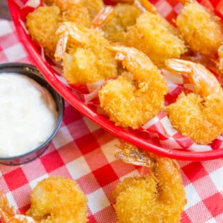 Classic Fried Shrimp made with panko keeps your shrimp light, crispy and not weighed down with a heavy wet batter. Don't pay huge bucks for fried frozen shrimp that taste like cardboard, fresh fried shrimp is just minutes away!