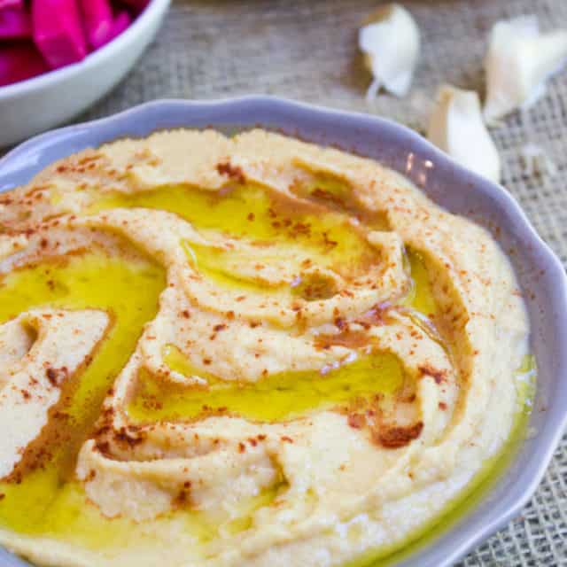 What is a hummus? A delicious spread or dip made from chickpeas, tahini, garlic, olive oil and lemon juice