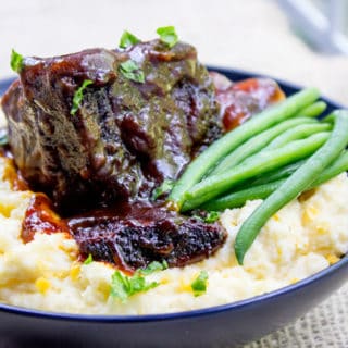 Easy Braised Short Ribs are my shortcut way to enjoy crazy tender oven braised short ribs without the hour of prep they'd normally need.