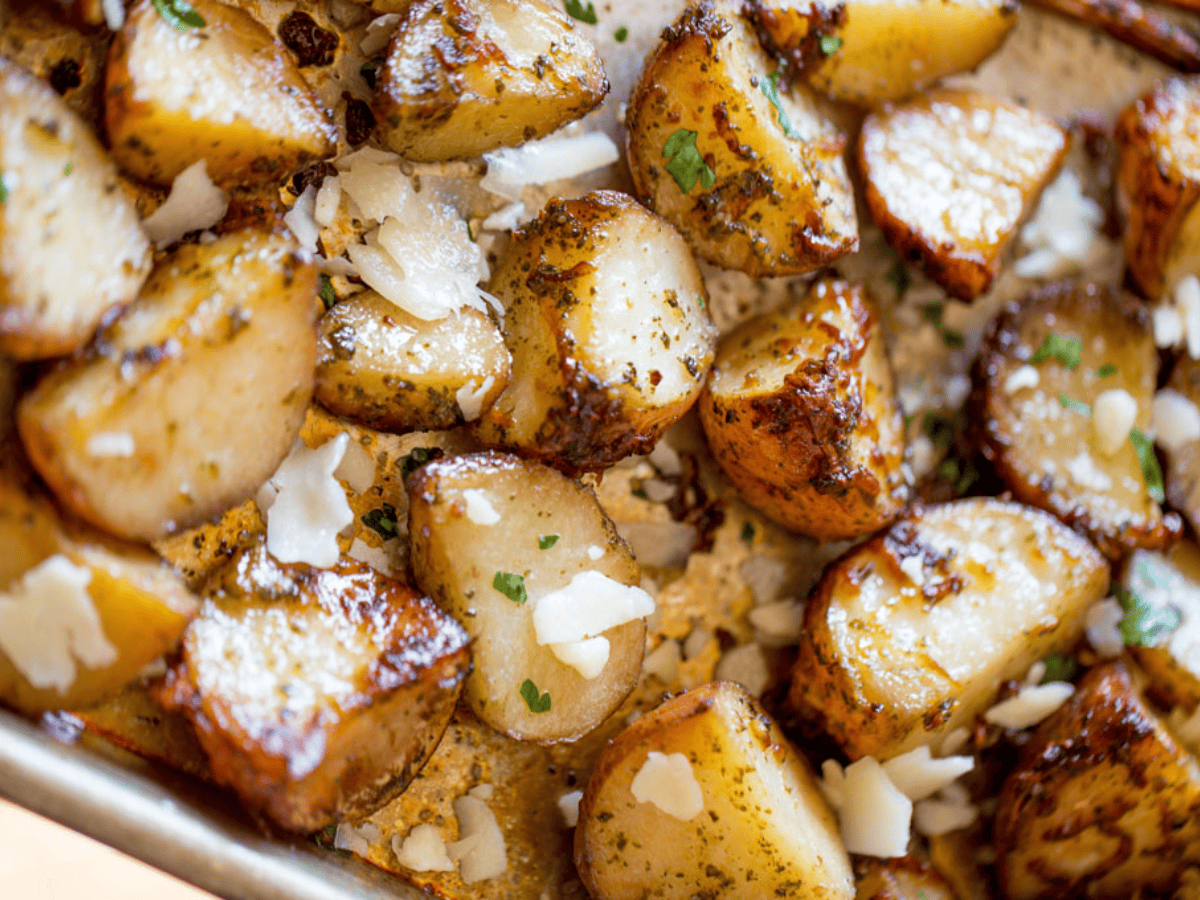 Close up of vegetable out of the oven