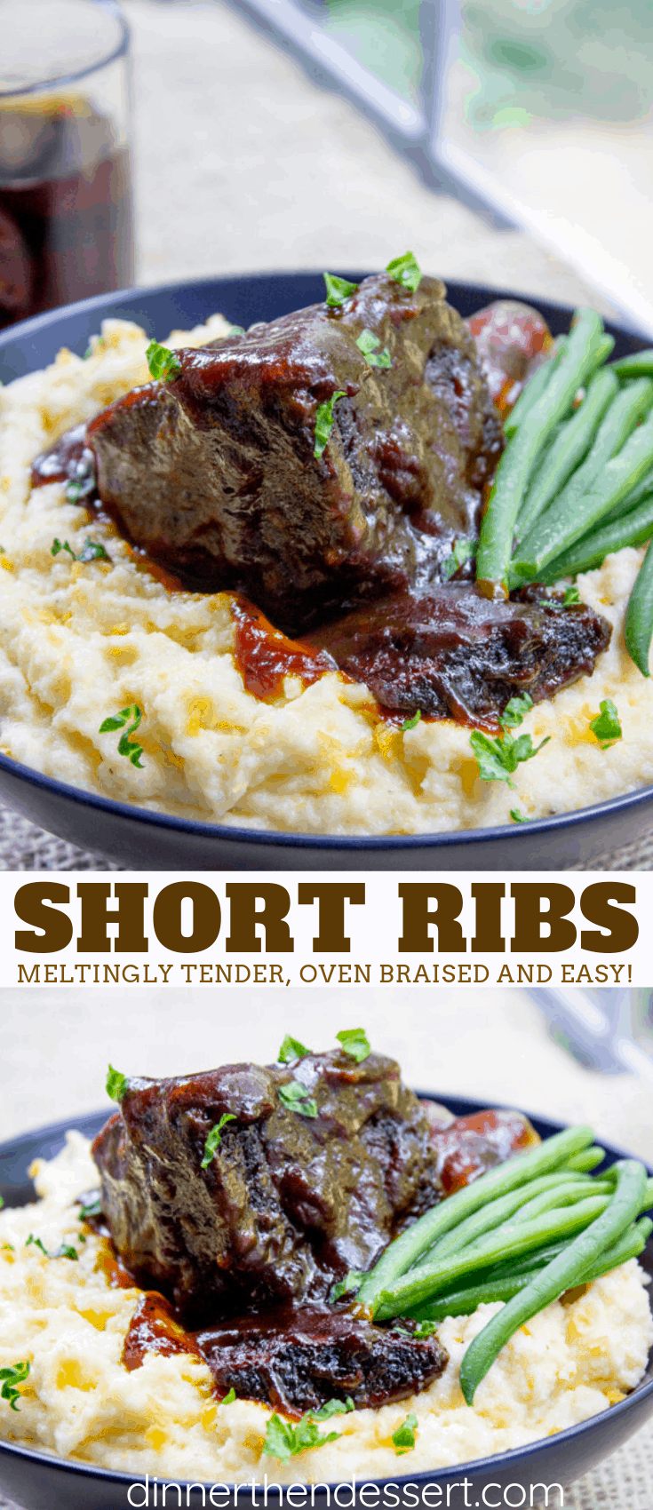 Braised Short Ribs {Easy Short Rib Recipe!} Dinner, then Dessert