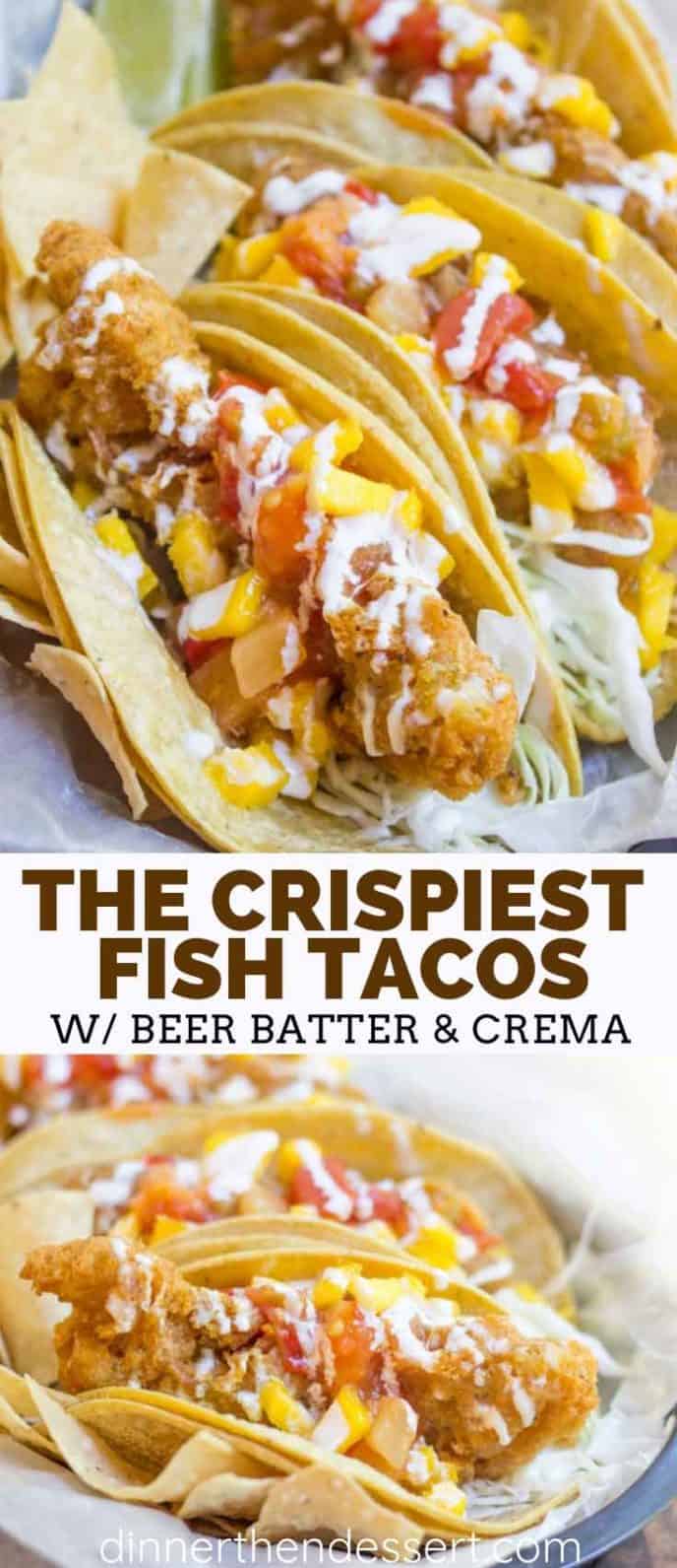 Fish Tacos Beer Battered Fish Tacos Dinner Then Dessert