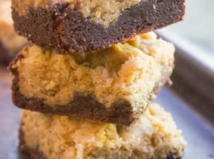 Peanut Butter Chocolate Brookies are an indulgent combo of rich Peanut Butter Cookies and chocolate brownies for the perfect chocolate peanut butter bite!