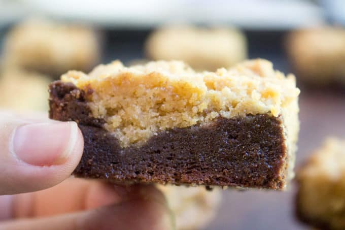 Peanut Butter Chocolate Brookies are an indulgent combo of rich Peanut Butter Cookies and chocolate brownies for the perfect chocolate peanut butter bite!