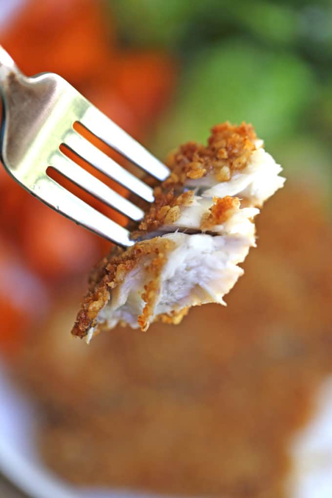 Pecan Crusted Barramundi is a breeze to make with a mixture of pecans and panko, this flaky white fish shines with just a few minutes of prep!