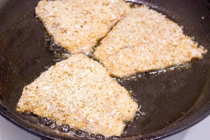 Pecan Crusted Barramundi is a breeze to make with a mixture of pecans and panko, this flaky white fish shines with just a few minutes of prep!