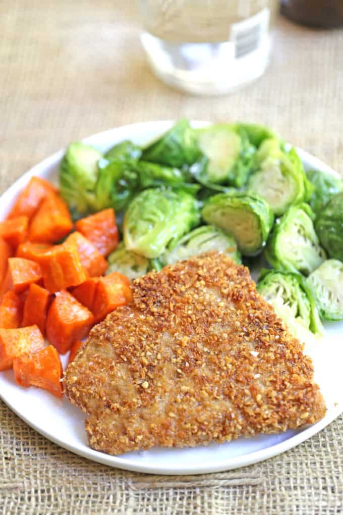 Pecan Crusted Barramundi is a breeze to make with a mixture of pecans and panko, this flaky white fish shines with just a few minutes of prep!