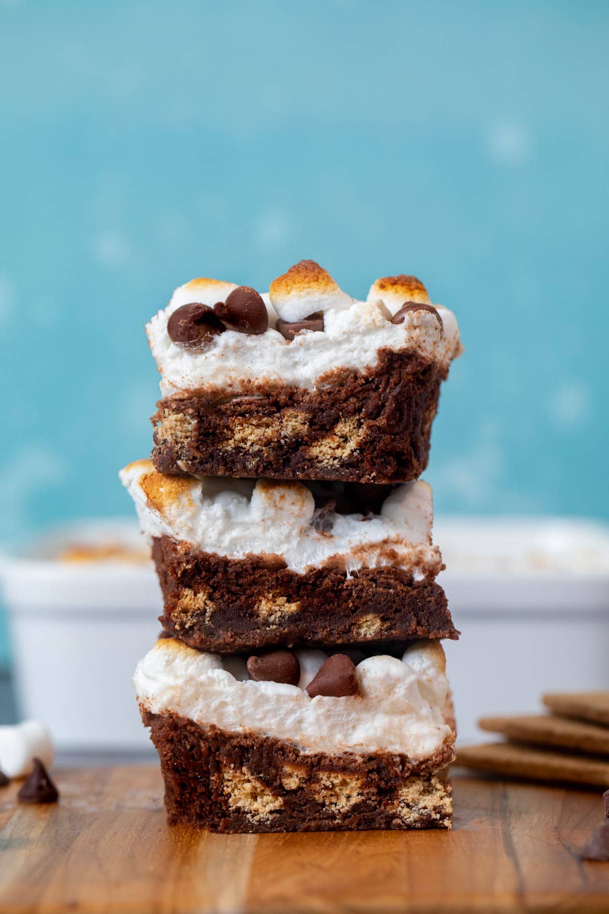 S'mores Brownies in stack