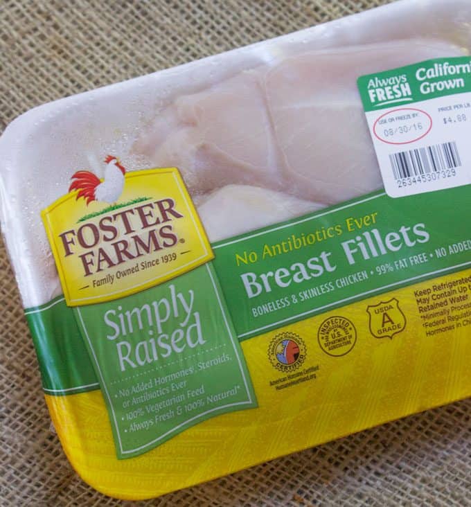 Foster Farms Chicken Breasts for baked lemon chicken