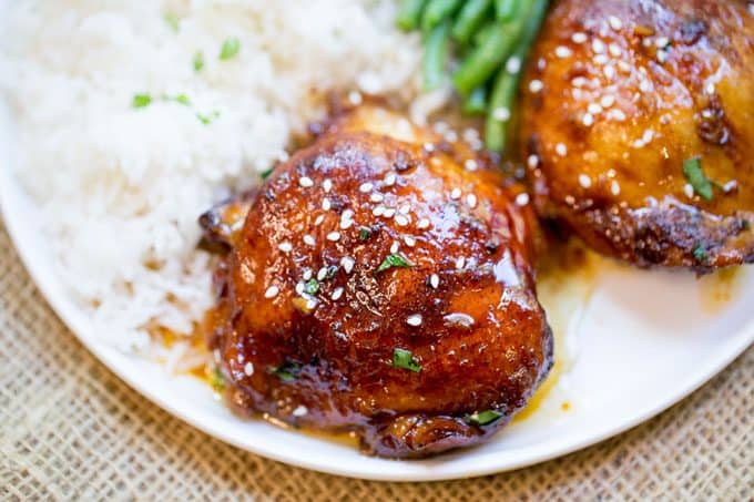 Slow Cooker Honey Garlic Chicken - The Hurried Hostess