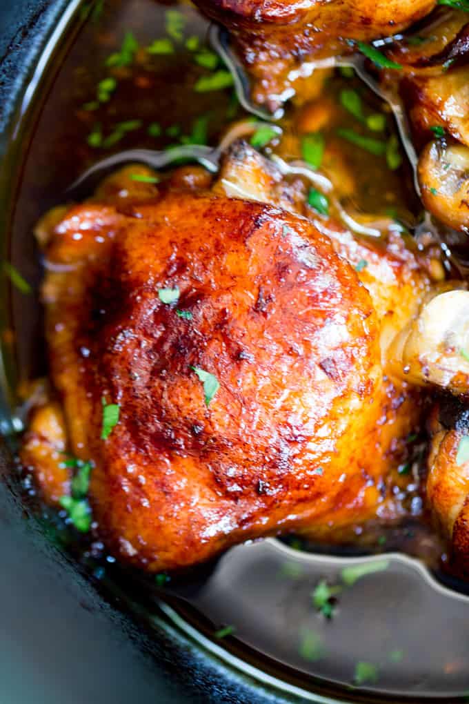 Slow Cooker Honey Garlic Chicken Dinner, then Dessert