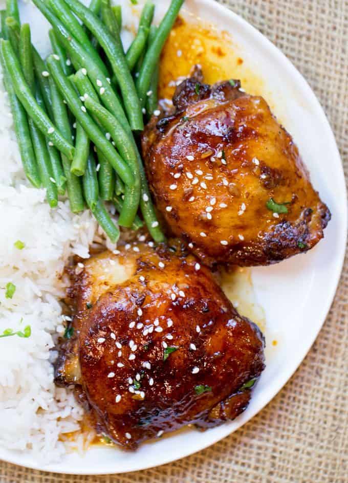 Slow Cooker Honey Garlic Chicken - Family Food on the Table