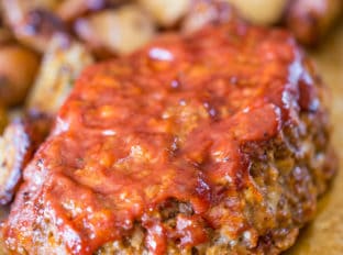 Brown Sugar Meatloaf ready to serve