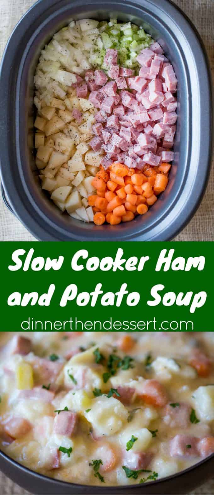 Slow Cooker Ham and Potato Soup - Dinner, then Dessert