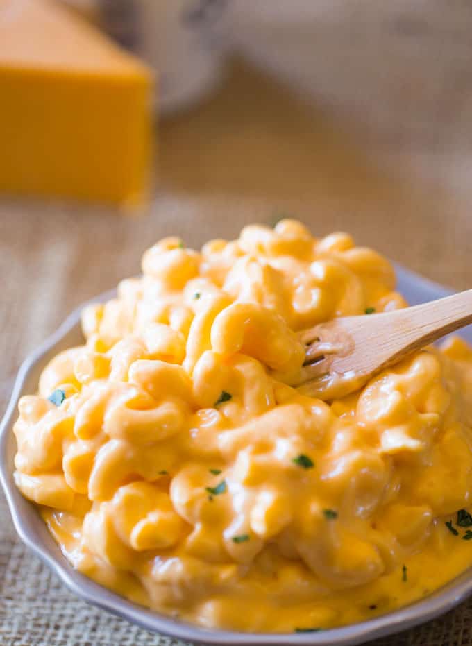 Creamy, cheesy, golden mac and cheese indulgence at Blue Marlin.