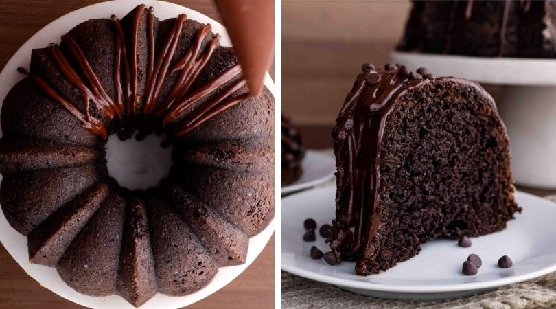 Triple Chocolate Mini Bundt Cakes Recipe - Dash of Grace