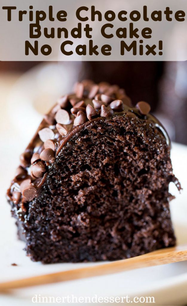 Triple chocolate bundt cake