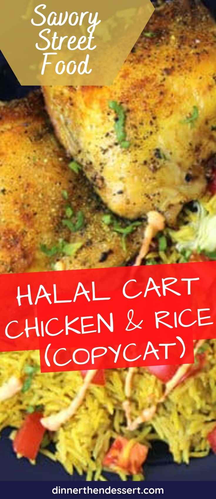 Halal Cart Chicken and Rice plate closeup