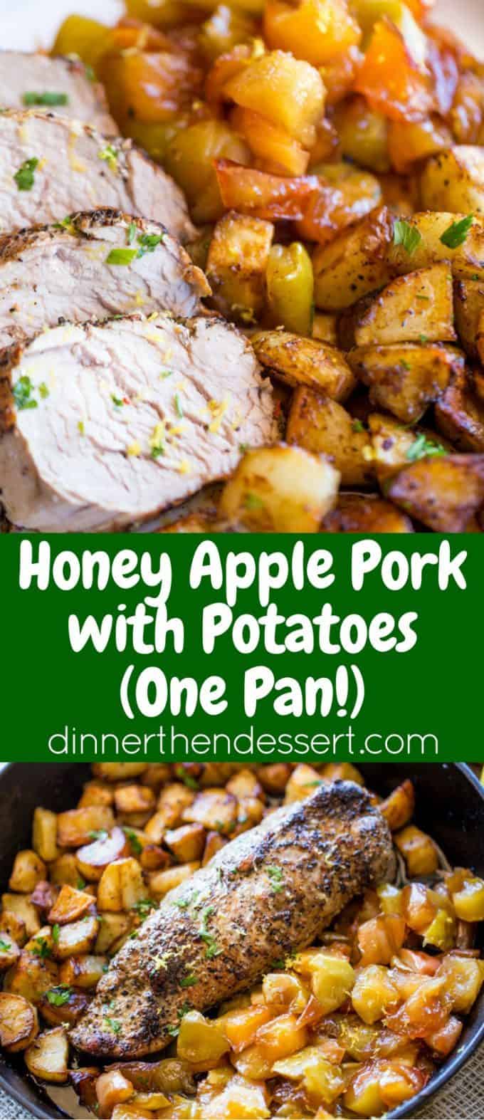 Roasted Pork with Apples and Potatoes Pinterest collage
