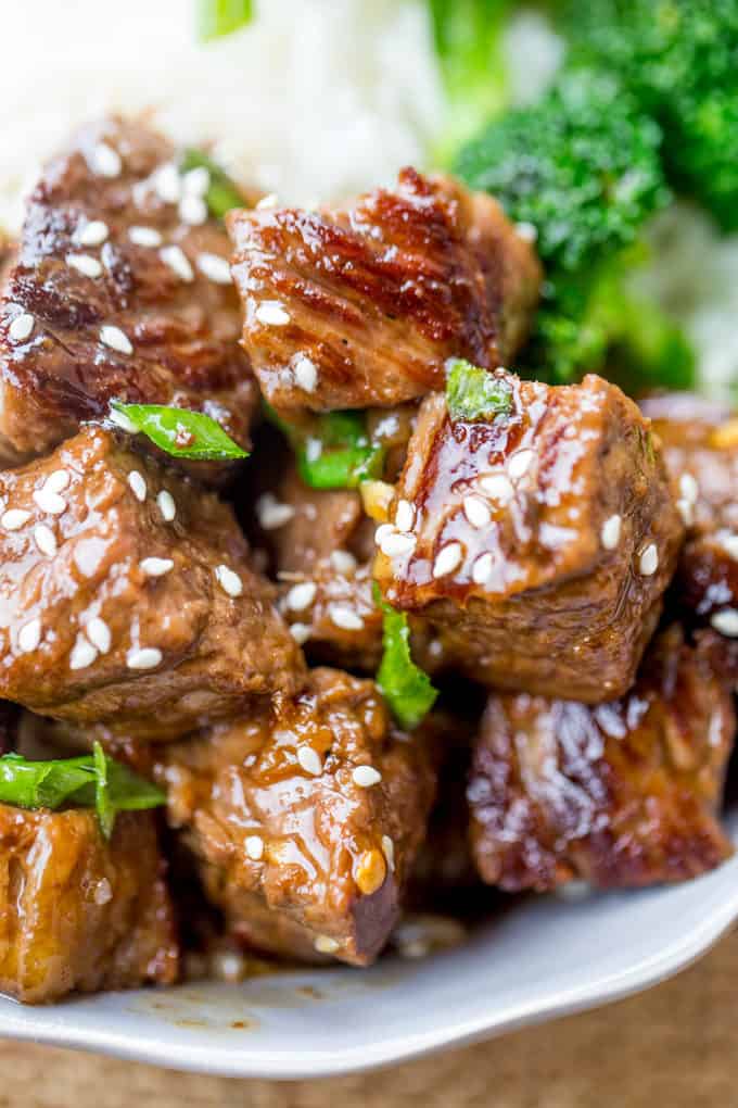 Slow Cooker Korean Beef with just 10 minutes of prep makes the easiest weeknight meal with so much flavor from the garlic, ginger and sesame oil.
