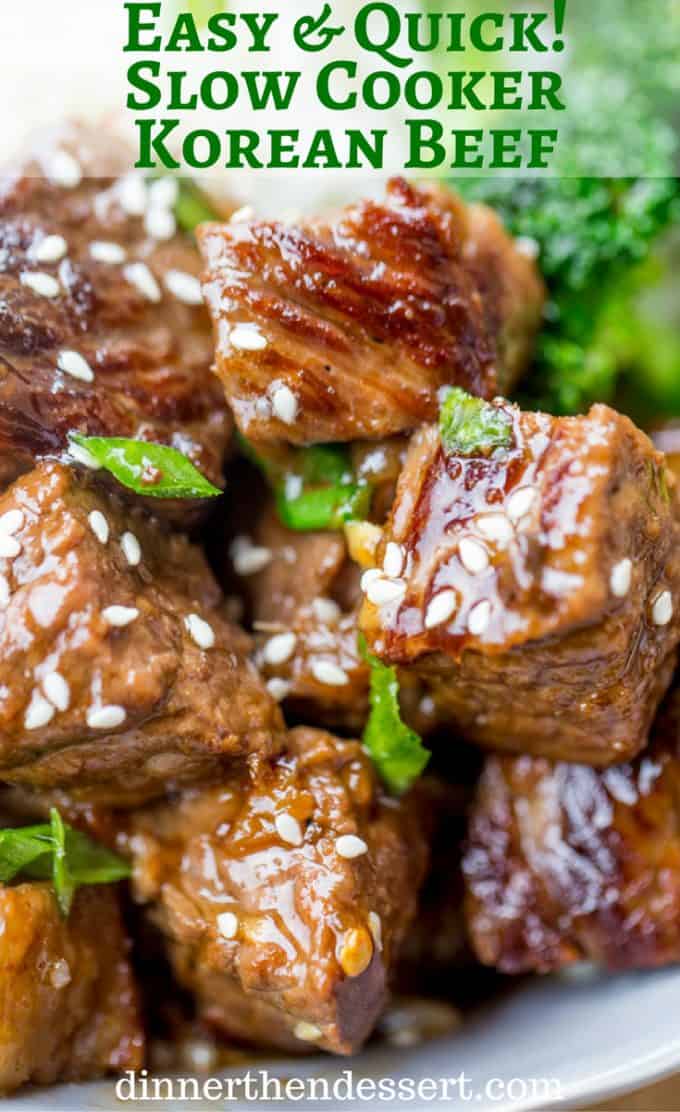 Slow Cooker Korean Beef Dinner Then Dessert