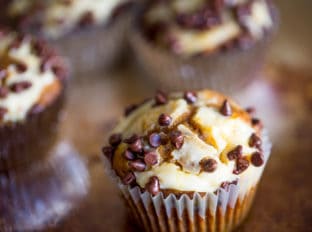 Chocolate Chip Pumpkin Cream Cheese Muffins are the perfect coffee shop or bakery style treat you'll love all year round full tangy, sweet and warm flavors.