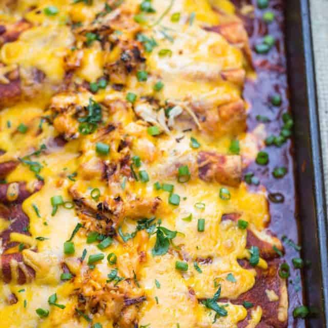 easy Chicken enchiladas for weeknight meal