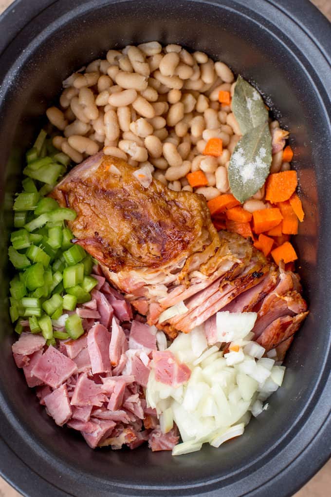 Slow Cooker Ham and Bean Soup Recipe - Dinner, Then Dessert